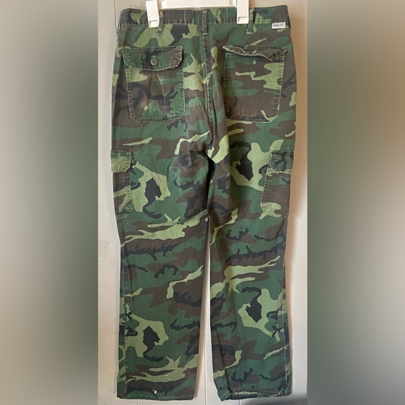 Five Brother Vintage 70’s Mens Camouflage Cargo Pants MADE IN USA 32x30 - Picture 1 of 15